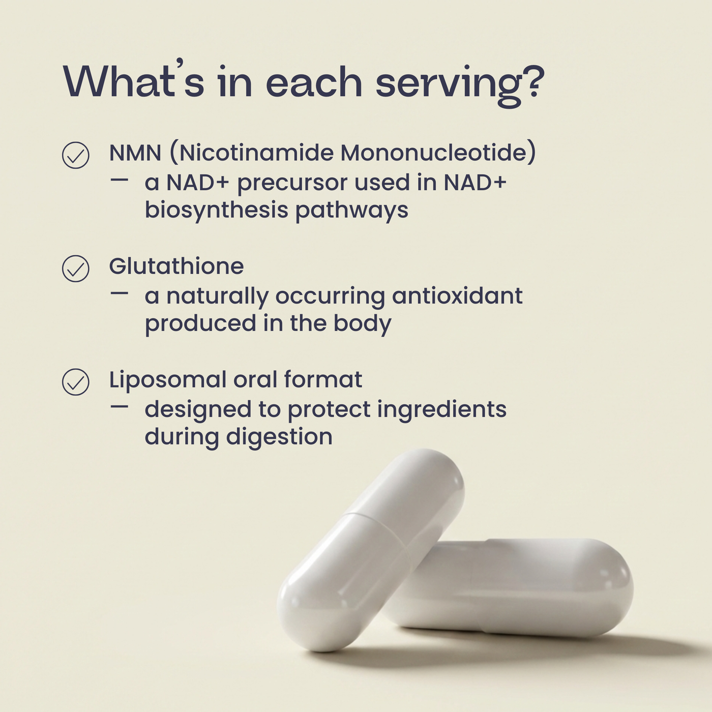 Liposomal NMN + Glutathione Supplement Liposomal NMN + Glutathione Supplement